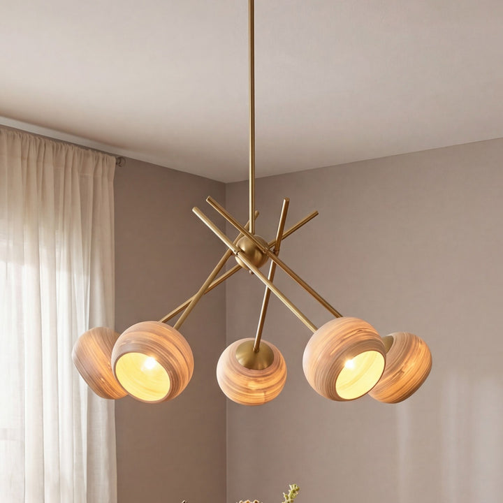 Savoy House - 1-2968-5-322 - Five Light Chandelier - Jasper - Warm Brass