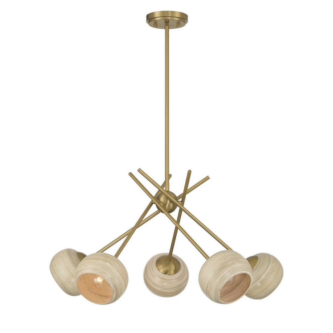 Savoy House - 1-2968-5-322 - Five Light Chandelier - Jasper - Warm Brass