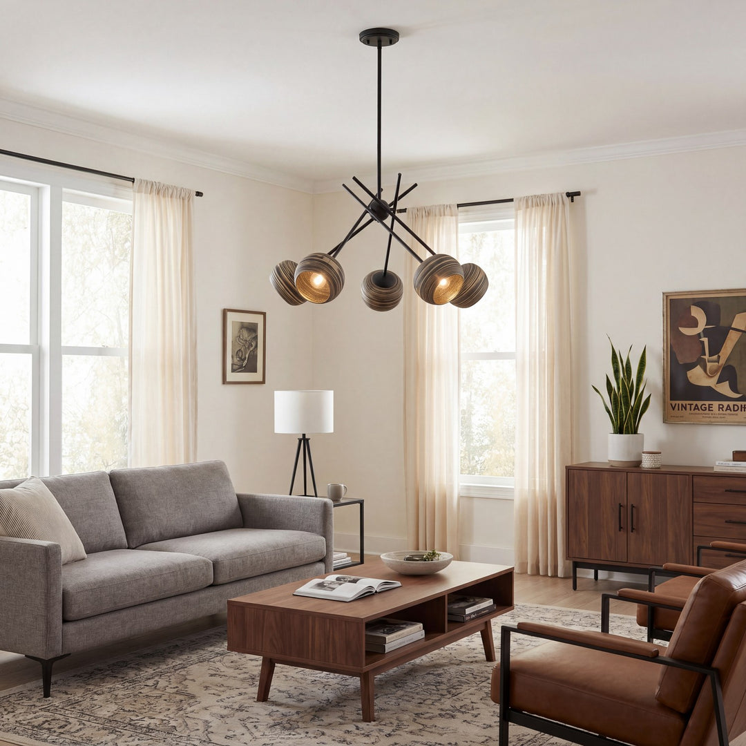 Savoy House - 1-2968-5-89 - Five Light Chandelier - Jasper - Matte Black