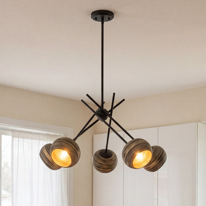 Savoy House - 1-2968-5-89 - Five Light Chandelier - Jasper - Matte Black
