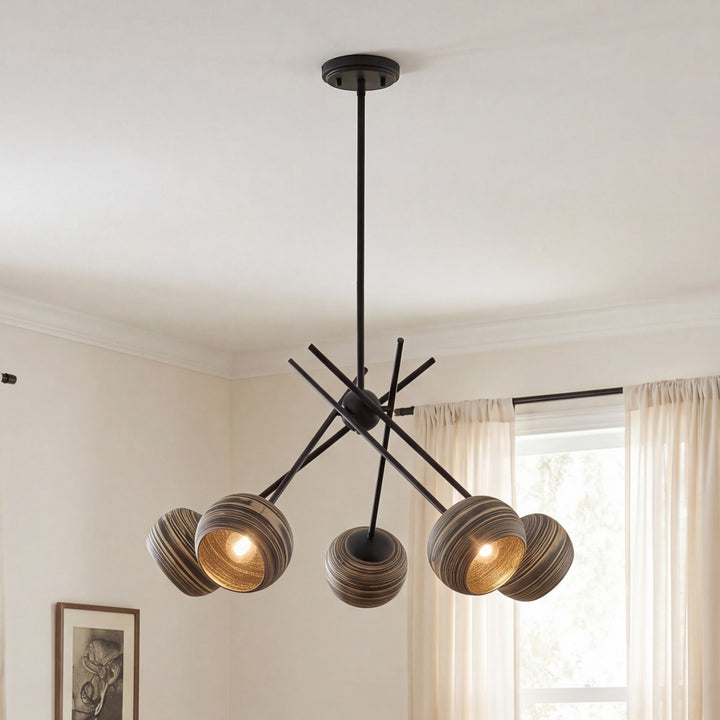 Savoy House - 1-2968-5-89 - Five Light Chandelier - Jasper - Matte Black
