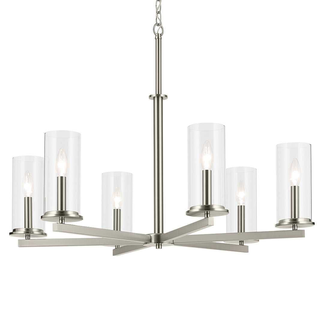 Kichler Canada - 44013NI - Six Light Chandelier - Crosby - Brushed Nickel