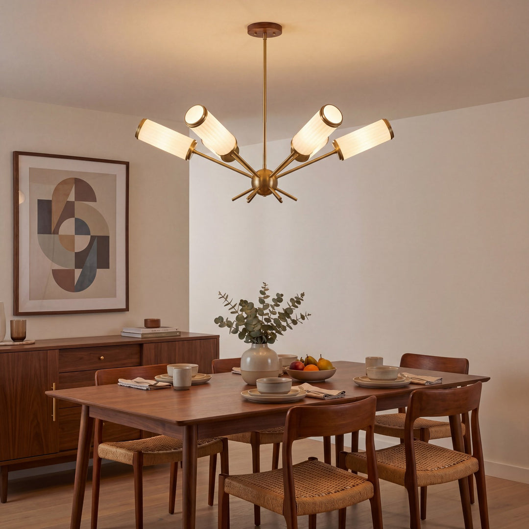 Savoy House - 1-3198-6-322 - Six Light Chandelier - Denison - Warm Brass