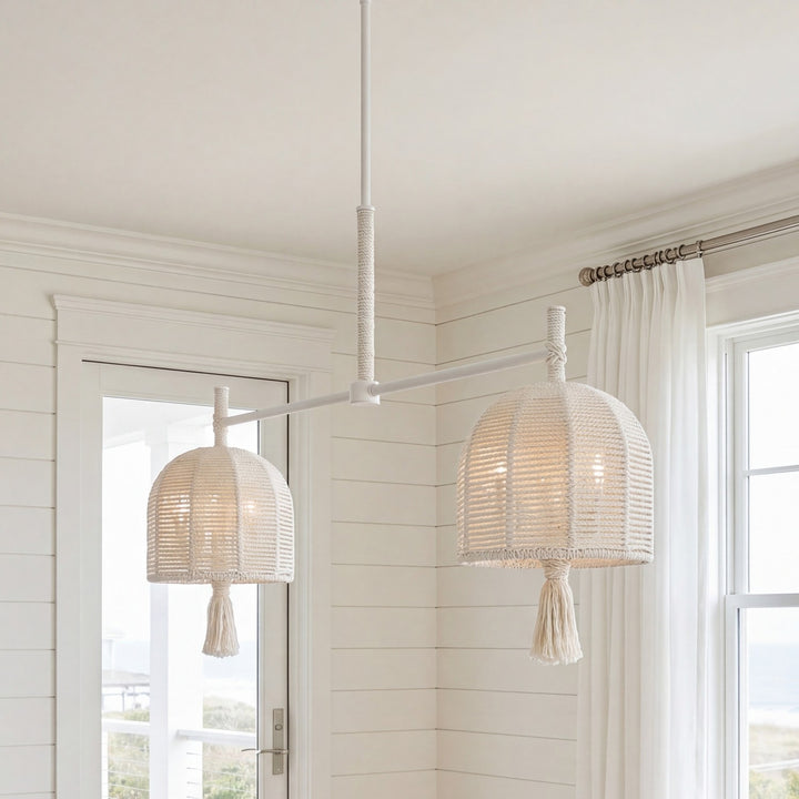 Savoy House - 1-3403-6-341 - Six Light Chandelier - Lunara - Cotton