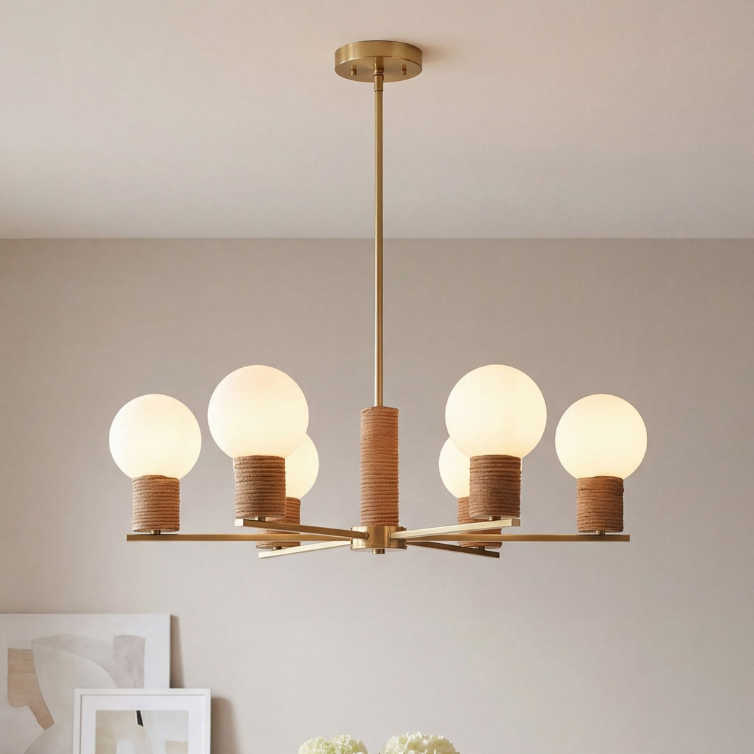 Savoy House - 1-4080-6-322 - Six Light Chandelier - Jarrell - Warm Brass