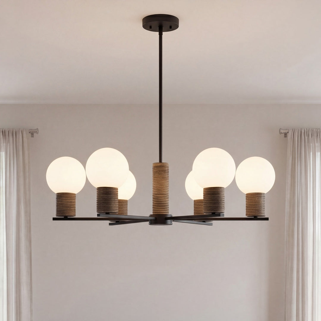 Savoy House - 1-4080-6-89 - Six Light Chandelier - Jarrell - Matte Black