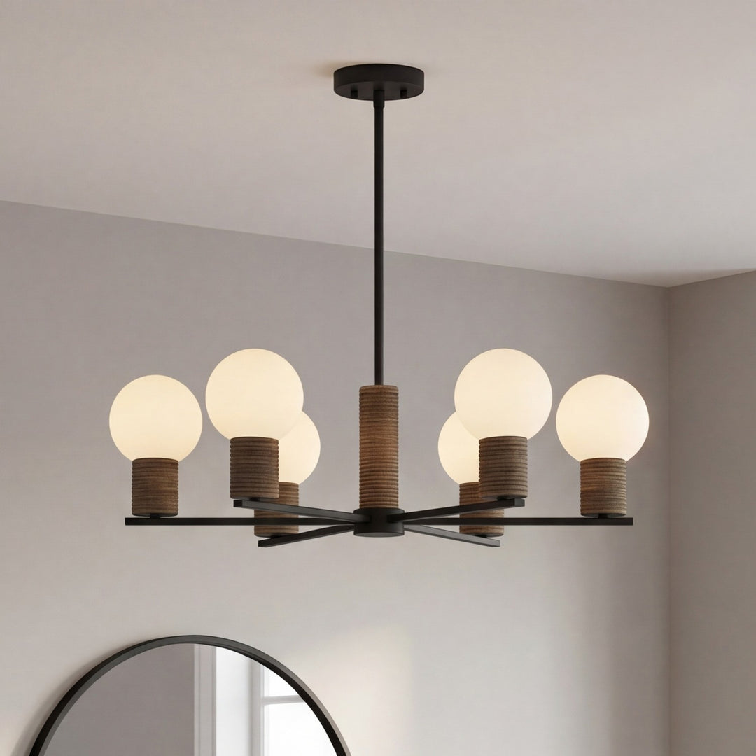 Savoy House - 1-4080-6-89 - Six Light Chandelier - Jarrell - Matte Black