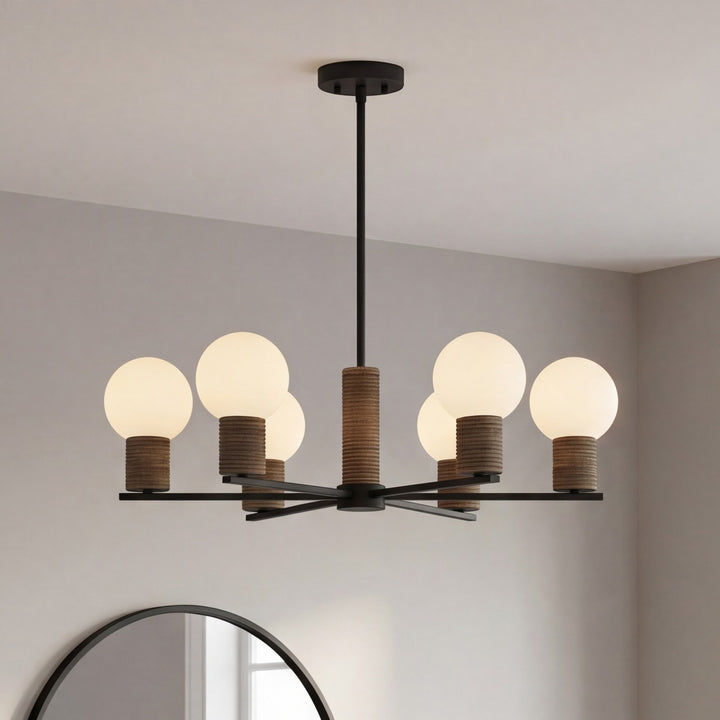 Savoy House - 1-4080-6-89 - Six Light Chandelier - Jarrell - Matte Black