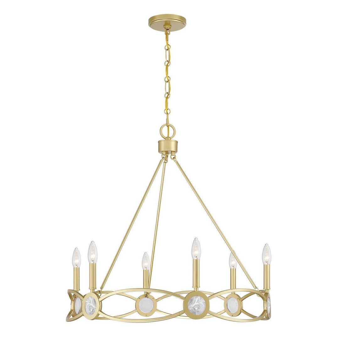 Savoy House - 1-4101-6-328 - Six Light Chandelier - Minette - Spun Gold