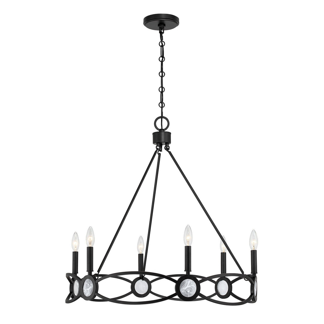 Savoy House - 1-4101-6-89 - Six Light Chandelier - Minette - Matte Black