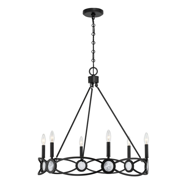 Savoy House - 1-4101-6-89 - Six Light Chandelier - Minette - Matte Black