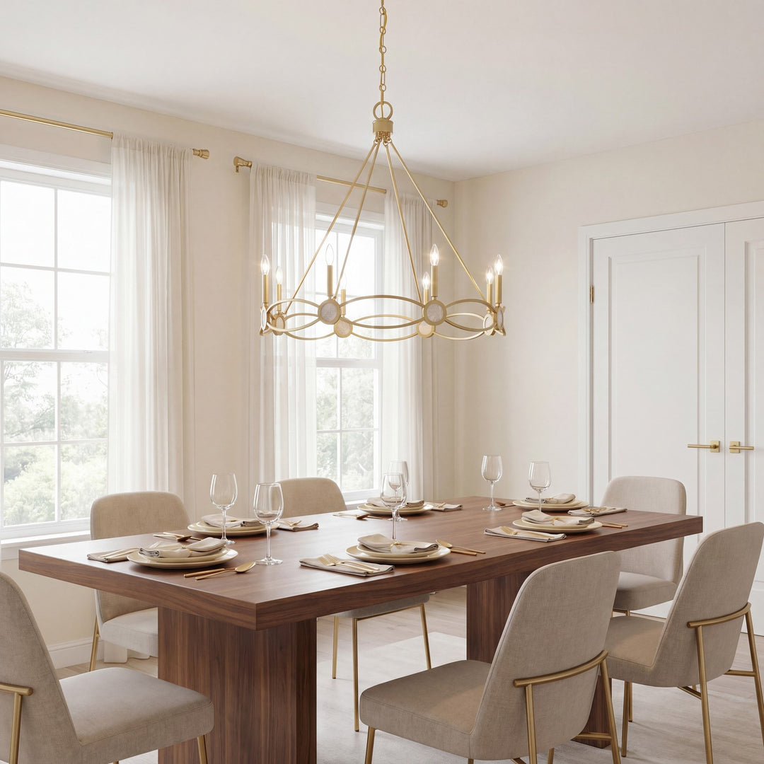 Savoy House - 1-4102-8-328 - Eight Light Chandelier - Minette - Spun Gold