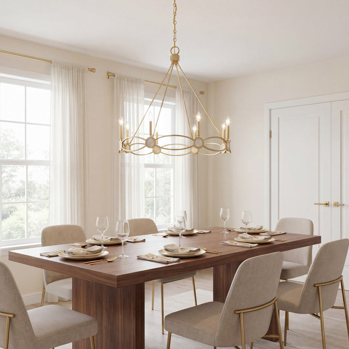 Savoy House - 1-4102-8-328 - Eight Light Chandelier - Minette - Spun Gold