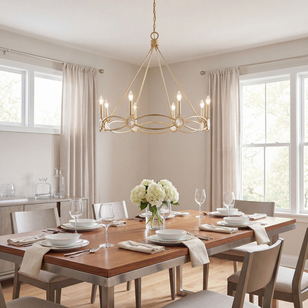 Savoy House - 1-4102-8-328 - Eight Light Chandelier - Minette - Spun Gold