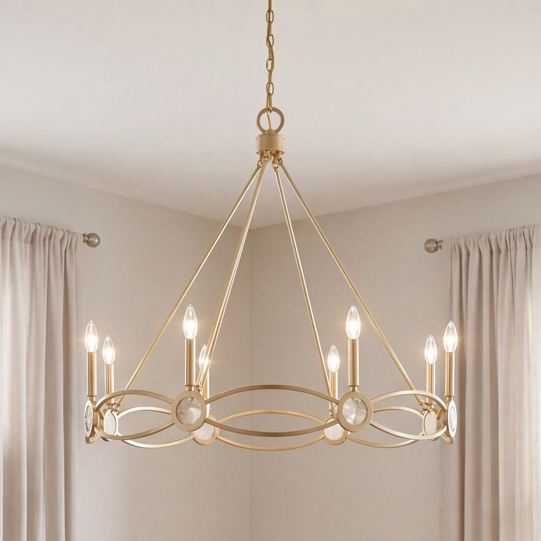 Savoy House - 1-4102-8-328 - Eight Light Chandelier - Minette - Spun Gold