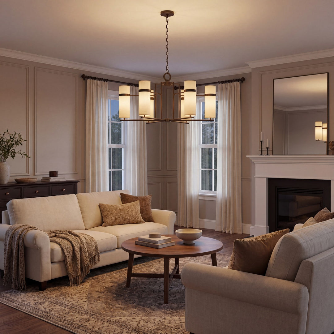 Savoy House - 1-4562-6-15 - Six Light Chandelier - Weston - Mediterranean Bronze