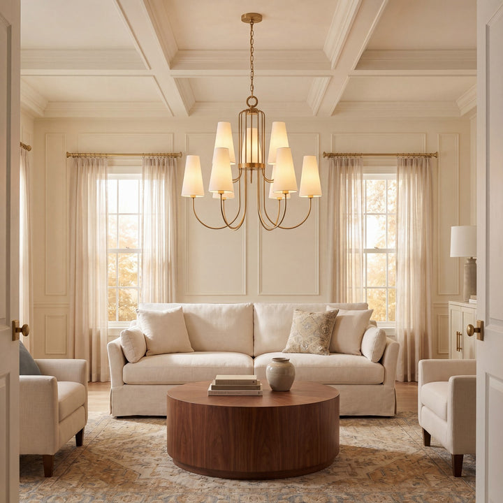 Savoy House - 1-4701-9-322 - Nine Light Chandelier - Wilkes - Warm Brass