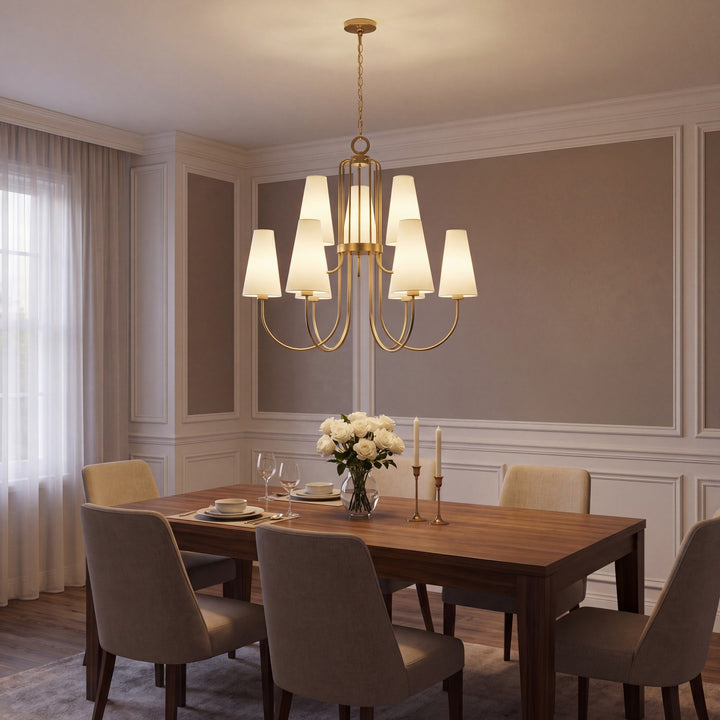 Savoy House - 1-4701-9-322 - Nine Light Chandelier - Wilkes - Warm Brass
