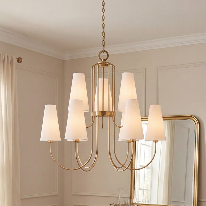 Savoy House - 1-4701-9-322 - Nine Light Chandelier - Wilkes - Warm Brass