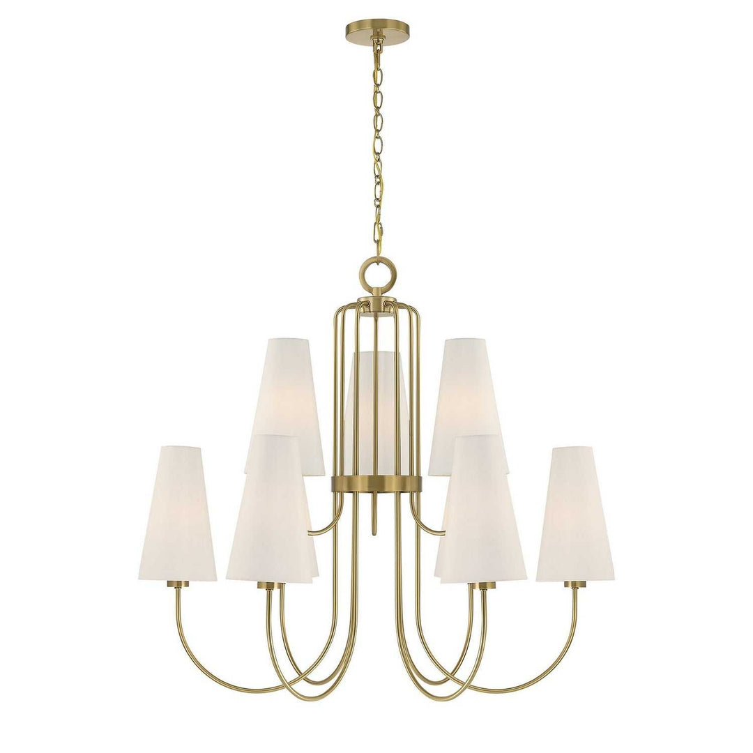 Savoy House - 1-4701-9-322 - Nine Light Chandelier - Wilkes - Warm Brass