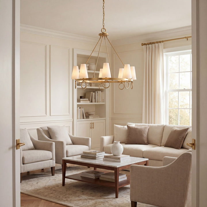 Savoy House - 1-4702-8-322 - Eight Light Chandelier - Wilkes - Warm Brass
