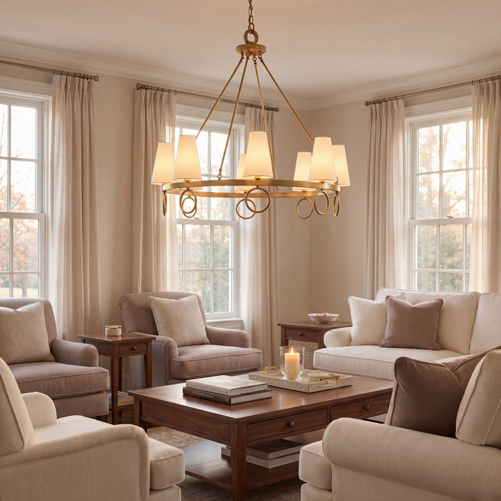 Savoy House - 1-4702-8-322 - Eight Light Chandelier - Wilkes - Warm Brass