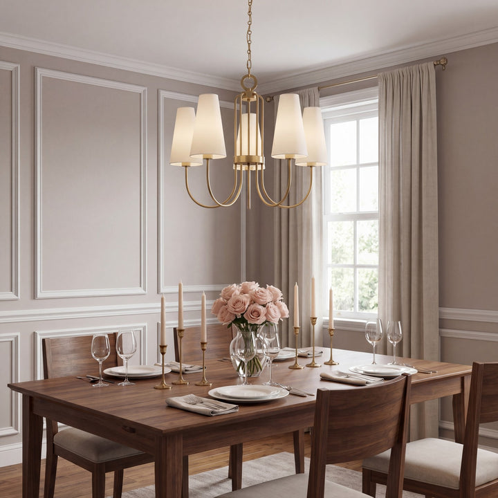 Savoy House - 1-4703-5-322 - Five Light Chandelier - Wilkes - Warm Brass