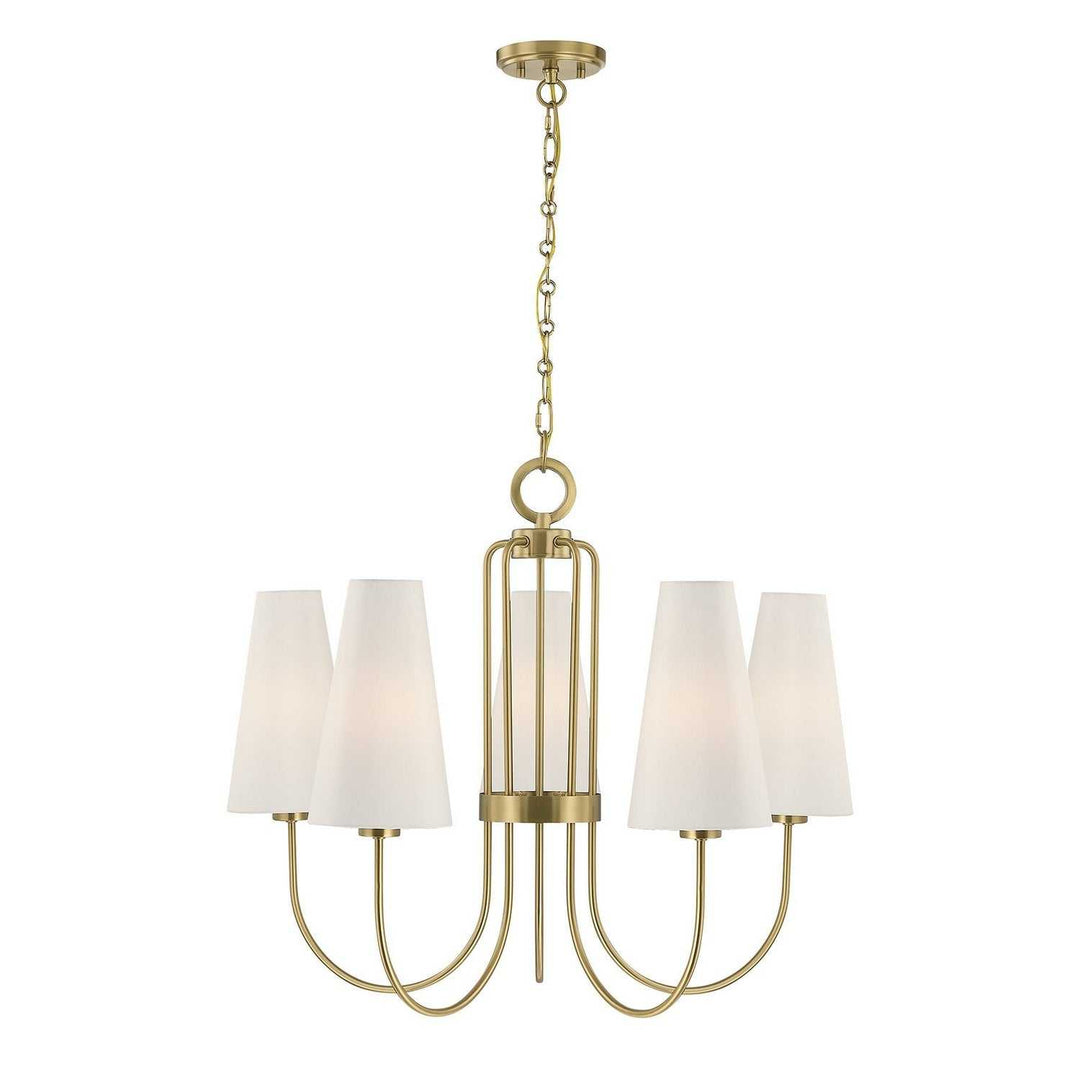 Savoy House - 1-4703-5-322 - Five Light Chandelier - Wilkes - Warm Brass