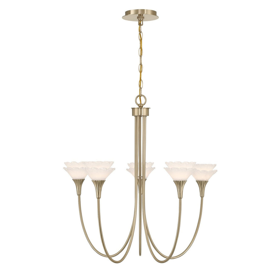 Savoy House - 1-5082-5-127 - Five Light Chandelier - Florena - Noble Brass