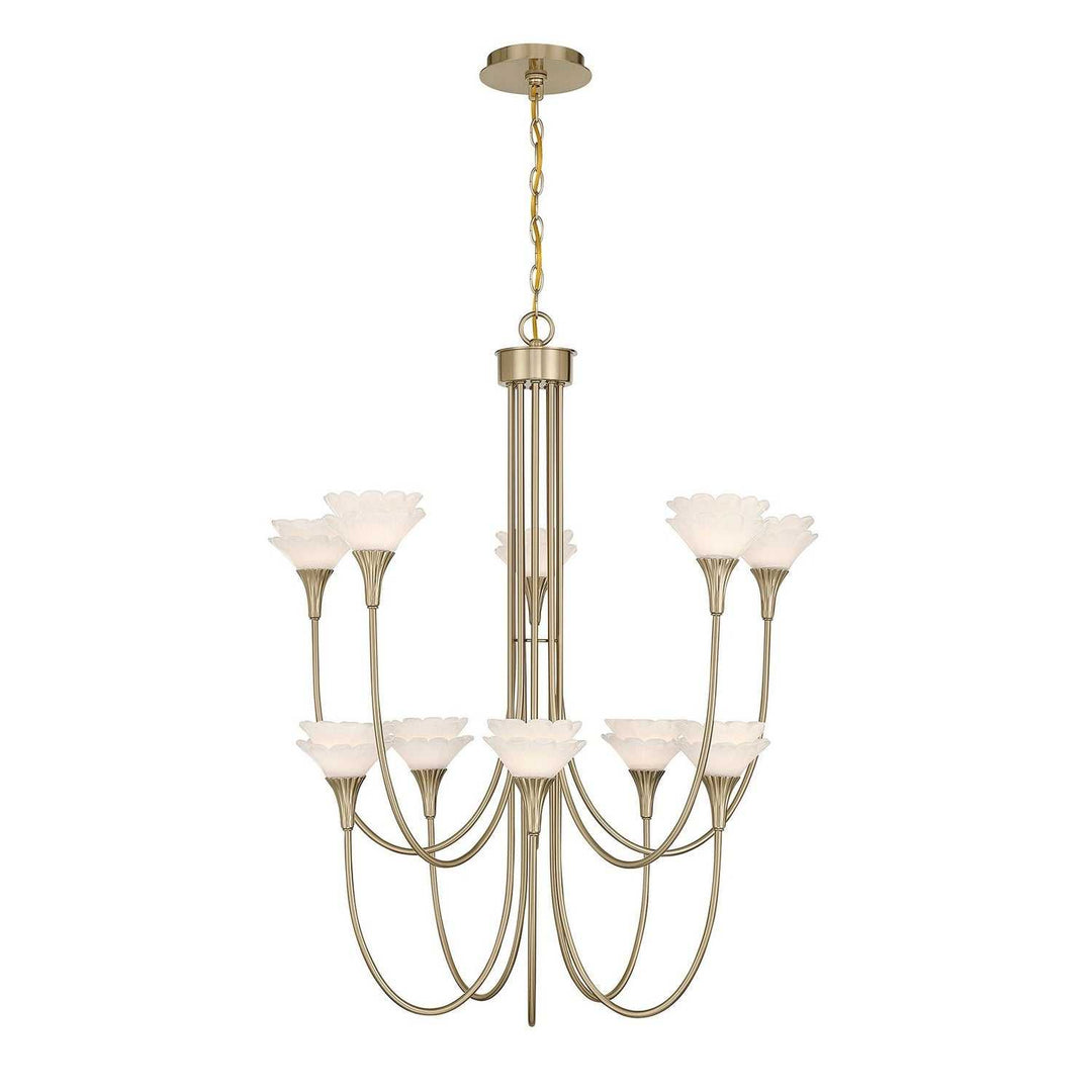 Savoy House - 1-5083-10-127 - Ten Light Chandelier - Florena - Noble Brass