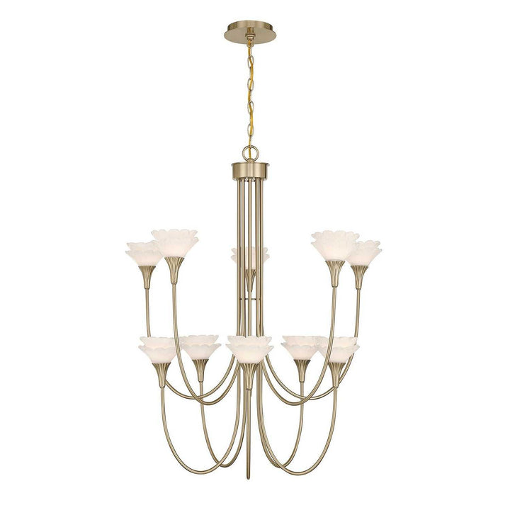 Savoy House - 1-5083-10-127 - Ten Light Chandelier - Florena - Noble Brass
