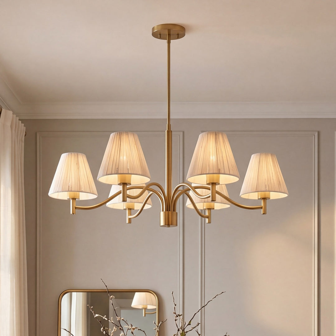 Savoy House - 1-6084-6-127 - Six Light Chandelier - Rosa - Noble Brass