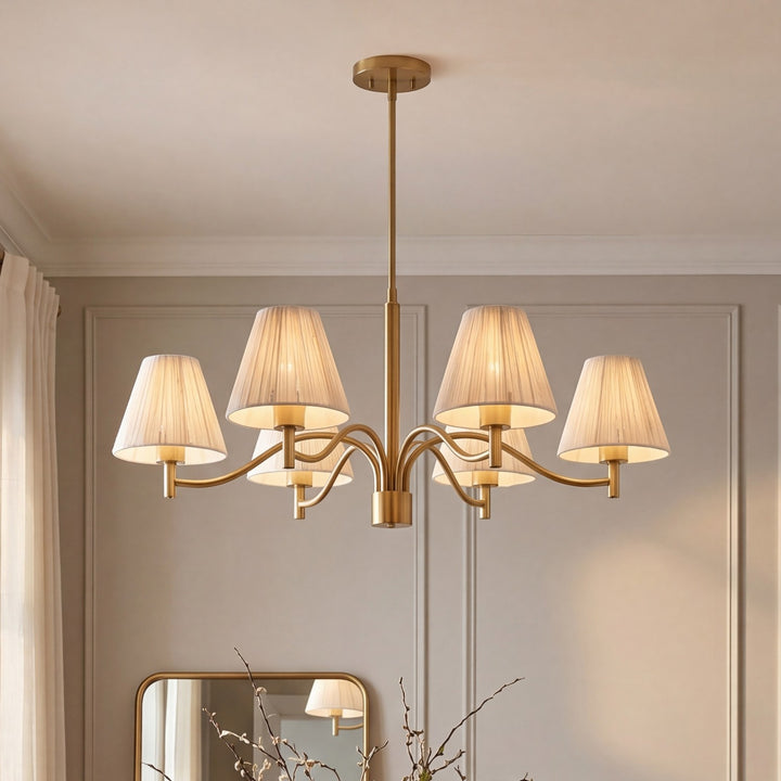 Savoy House - 1-6084-6-127 - Six Light Chandelier - Rosa - Noble Brass