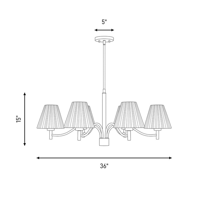 Savoy House - 1-6084-6-127 - Six Light Chandelier - Rosa - Noble Brass