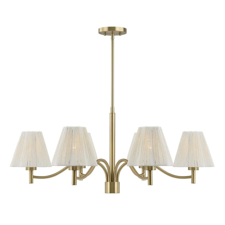 Savoy House - 1-6084-6-127 - Six Light Chandelier - Rosa - Noble Brass
