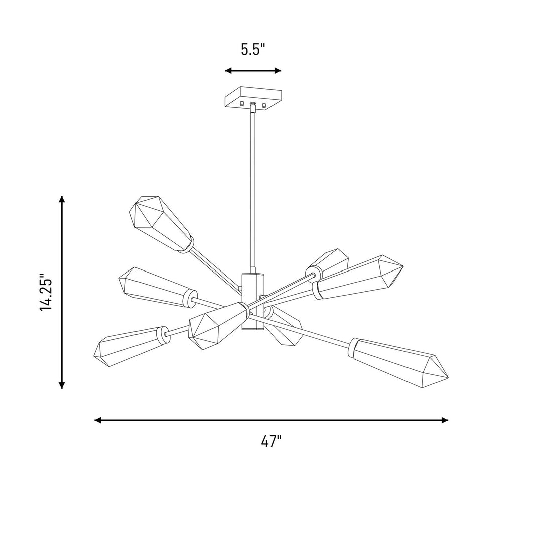 Savoy House - 1-6120-8-127 - LED Chandelier - Leland - Noble Brass