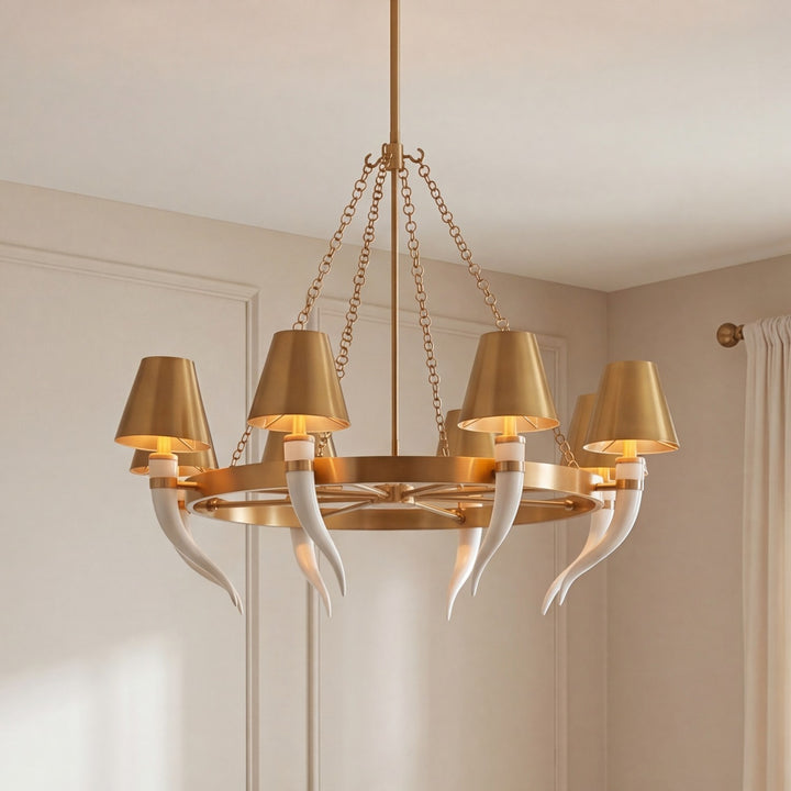 Savoy House - 1-6306-8-322 - Eight Light Chandelier - Hearne - Warm Brass