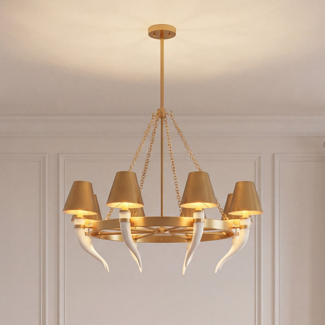 Savoy House - 1-6306-8-322 - Eight Light Chandelier - Hearne - Warm Brass