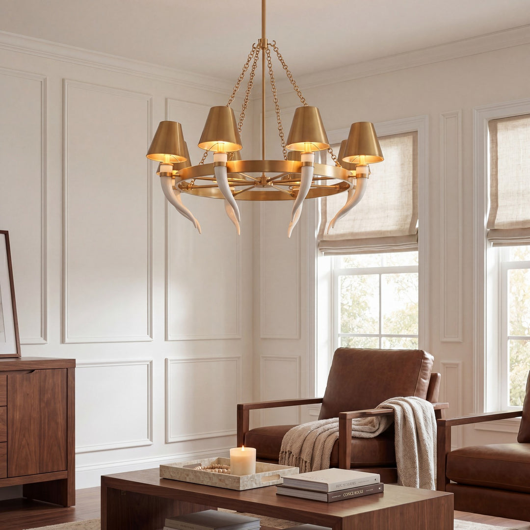 Savoy House - 1-6306-8-322 - Eight Light Chandelier - Hearne - Warm Brass