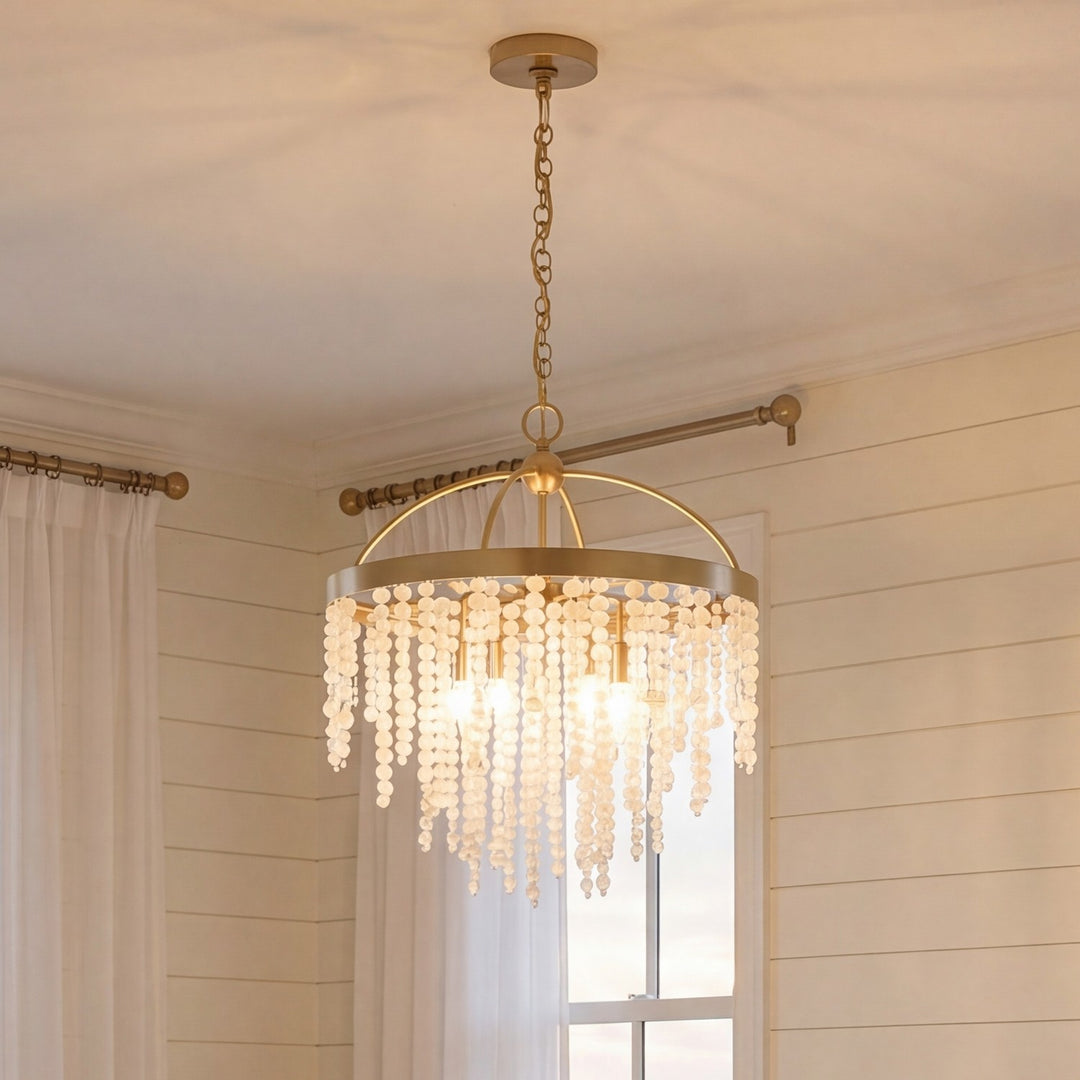 Savoy House - 1-6450-4-127 - Four Light Chandelier - Jeanette - Noble Brass