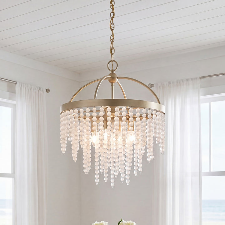 Savoy House - 1-6450-4-127 - Four Light Chandelier - Jeanette - Noble Brass