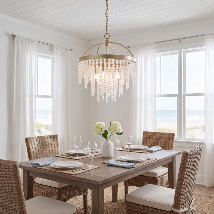 Savoy House - 1-6450-4-127 - Four Light Chandelier - Jeanette - Noble Brass