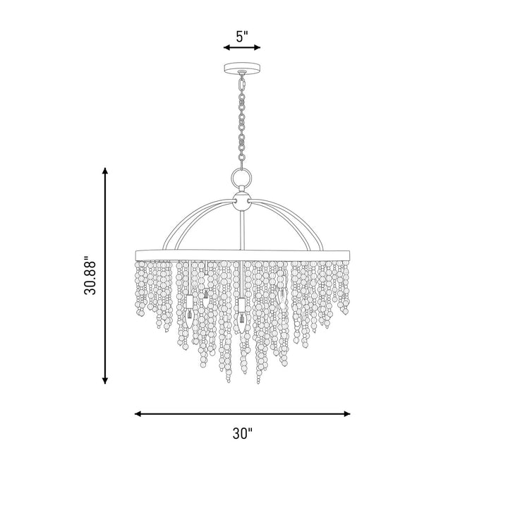 Savoy House - 1-6451-8-127 - Eight Light Chandelier - Jeanette - Noble Brass