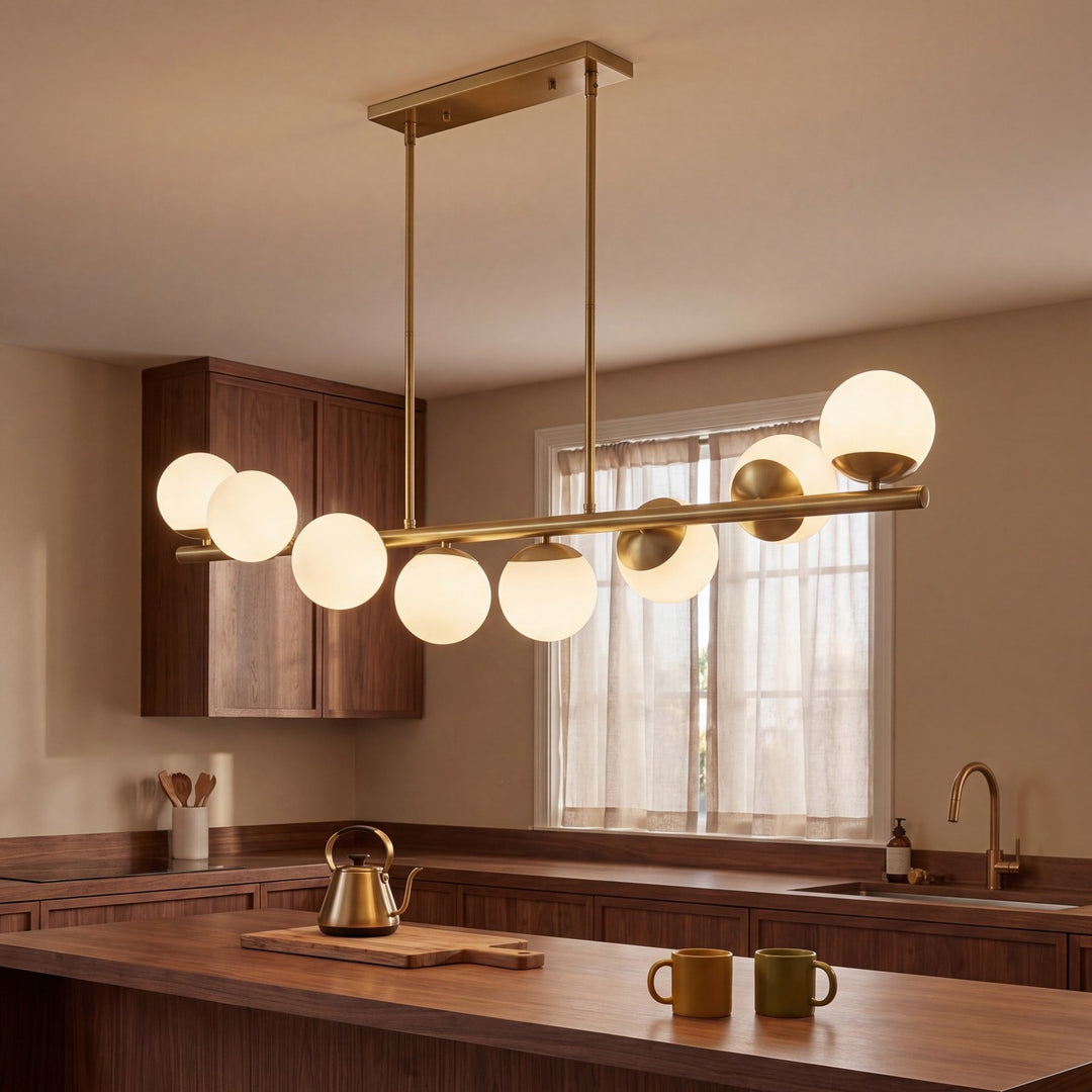 Savoy House - 1-6524-8-322 - Eight Light Linear Chandelier - Turin - Warm Brass