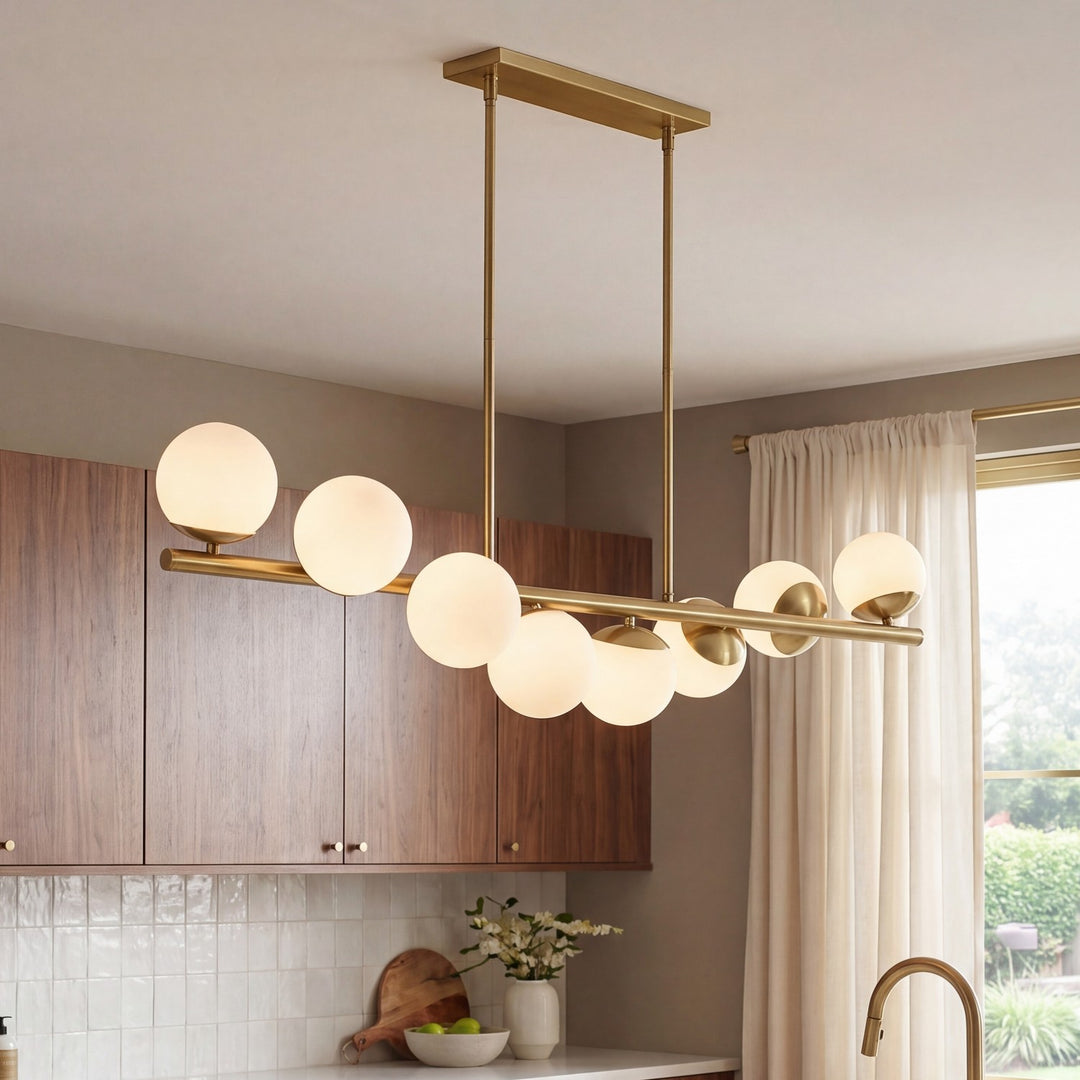 Savoy House - 1-6524-8-322 - Eight Light Linear Chandelier - Turin - Warm Brass