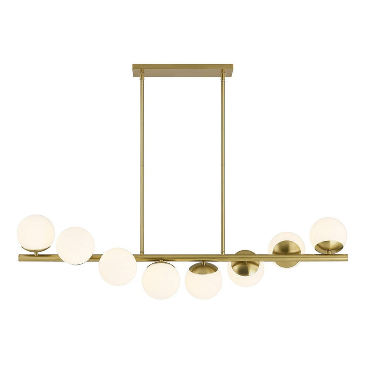 Savoy House - 1-6524-8-322 - Eight Light Linear Chandelier - Turin - Warm Brass