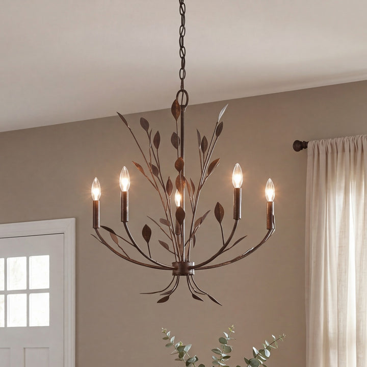 Savoy House - 1-6706-5-334 - Five Light Chandelier - Laska - Enchanted Bronze