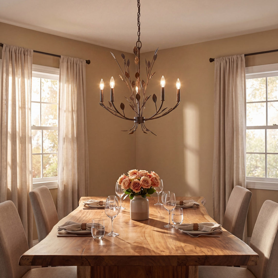 Savoy House - 1-6706-5-334 - Five Light Chandelier - Laska - Enchanted Bronze