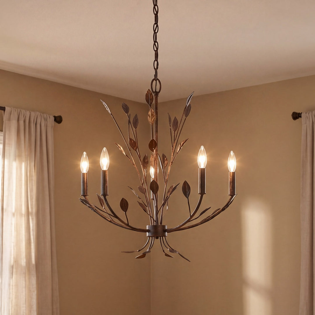 Savoy House - 1-6706-5-334 - Five Light Chandelier - Laska - Enchanted Bronze