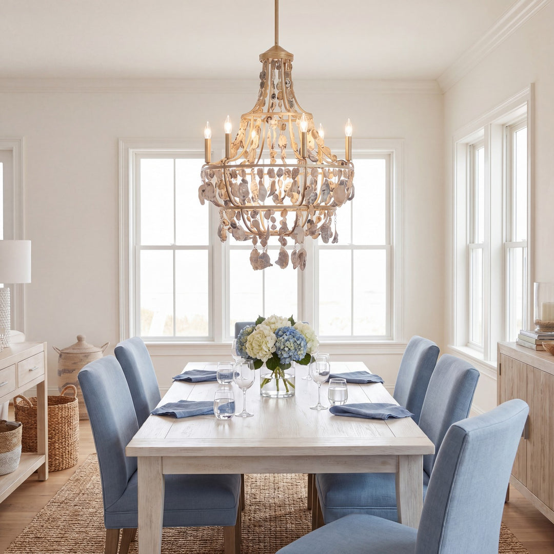 Savoy House - 1-8403-6-342 - Six Light Chandelier - Leanne - Chandon